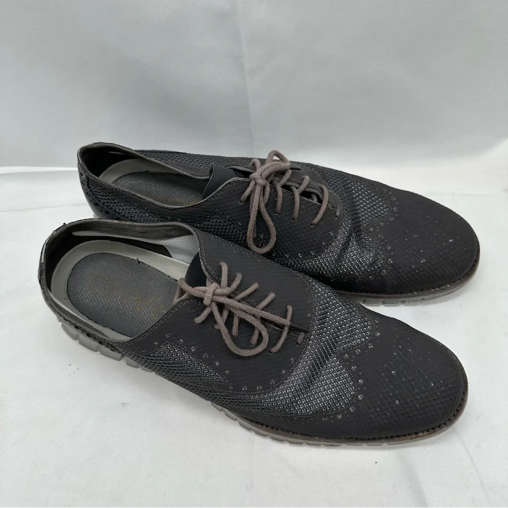 Cole Haan Grand OS grey wingtip Oxford loafers size 13